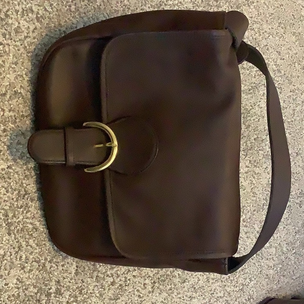 Coach brown leather shoulder bag - vintage